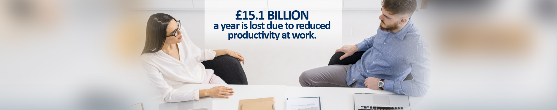 £15.1 BILLION a year is lost due to reduced productivity at work.